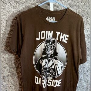Vintage Star Wars Darth Vader Dark Brown T-Shirt Men’s Large Retro Tee